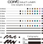 Copic Markers Multiliner Sepia Pigment Based Ink, 4-Piece Set - Image 6